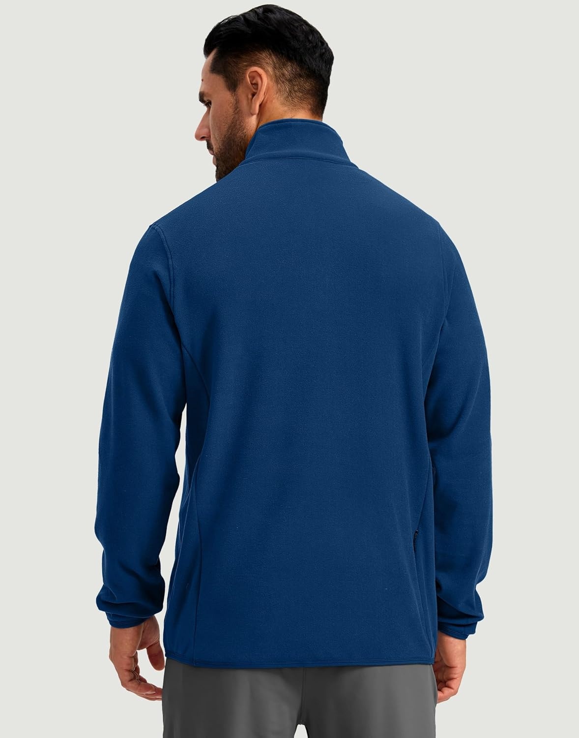image:imageG Gradual Mens Quarter Zip Pullover Fleece with Zipper PocketsBlue