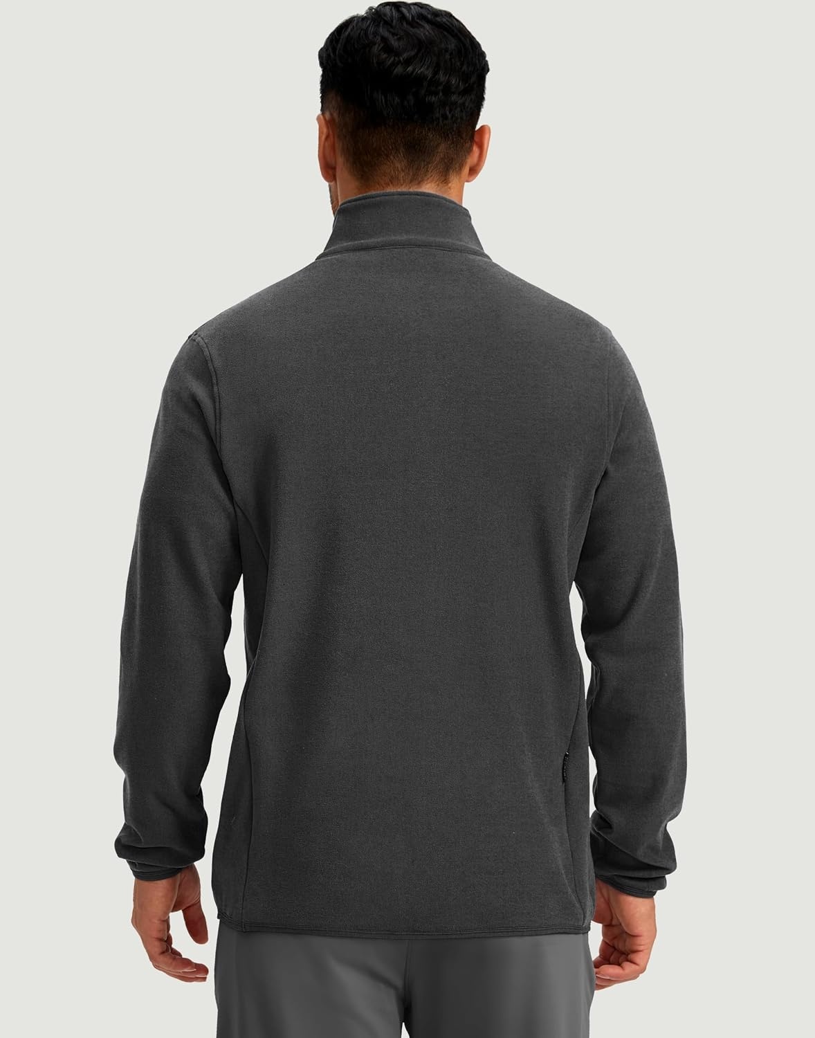 image:imageG Gradual Mens Quarter Zip Pullover Fleece with Zipper PocketsDark Grey