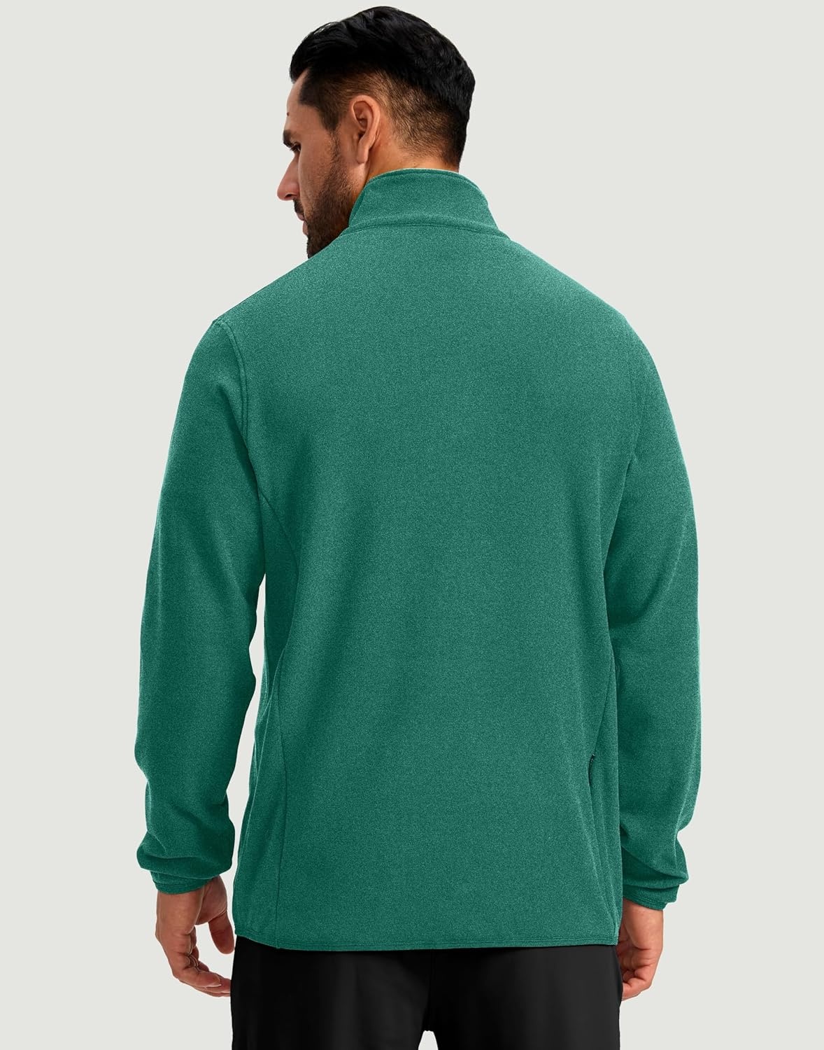 image:imageG Gradual Mens Quarter Zip Pullover Fleece with Zipper PocketsForest Green