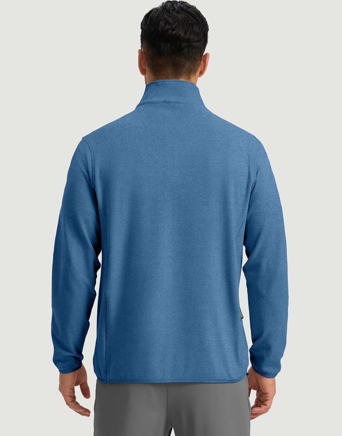 image:imageG Gradual Mens Quarter Zip Pullover Fleece with Zipper PocketsHeather Sky Blue