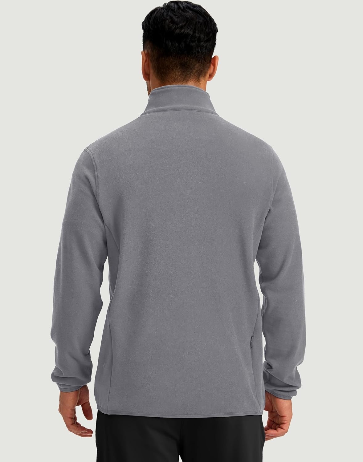 image:imageG Gradual Mens Quarter Zip Pullover Fleece with Zipper PocketsLight Grey