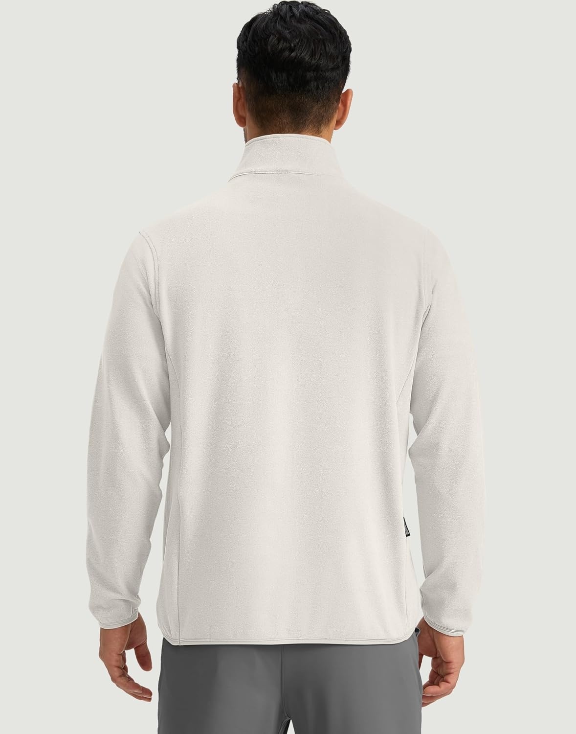 image:imageG Gradual Mens Quarter Zip Pullover Fleece with Zipper PocketsOffwhite