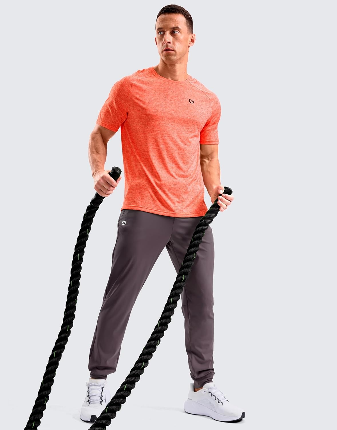 image:imageG Gradual Mens Workout Dry Fit Shirts Athletic Performance TShirtsCoral Orange
