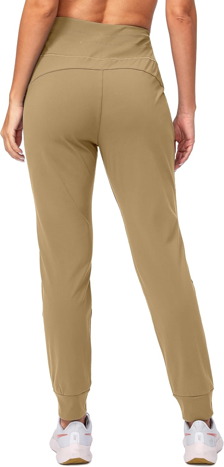 image:imageG Gradual Womens Fleece Lined Joggers High Waisted Water Resistant Thermal Winter Sweatpants Running Hiking PocketsDark Khaki