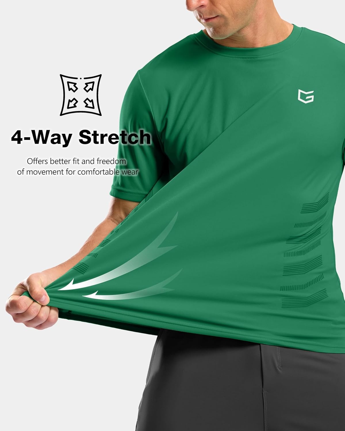 image:imageG Gradual Workout Shirts for Men Quick Dry Athletic Gym Running TShirtGreen