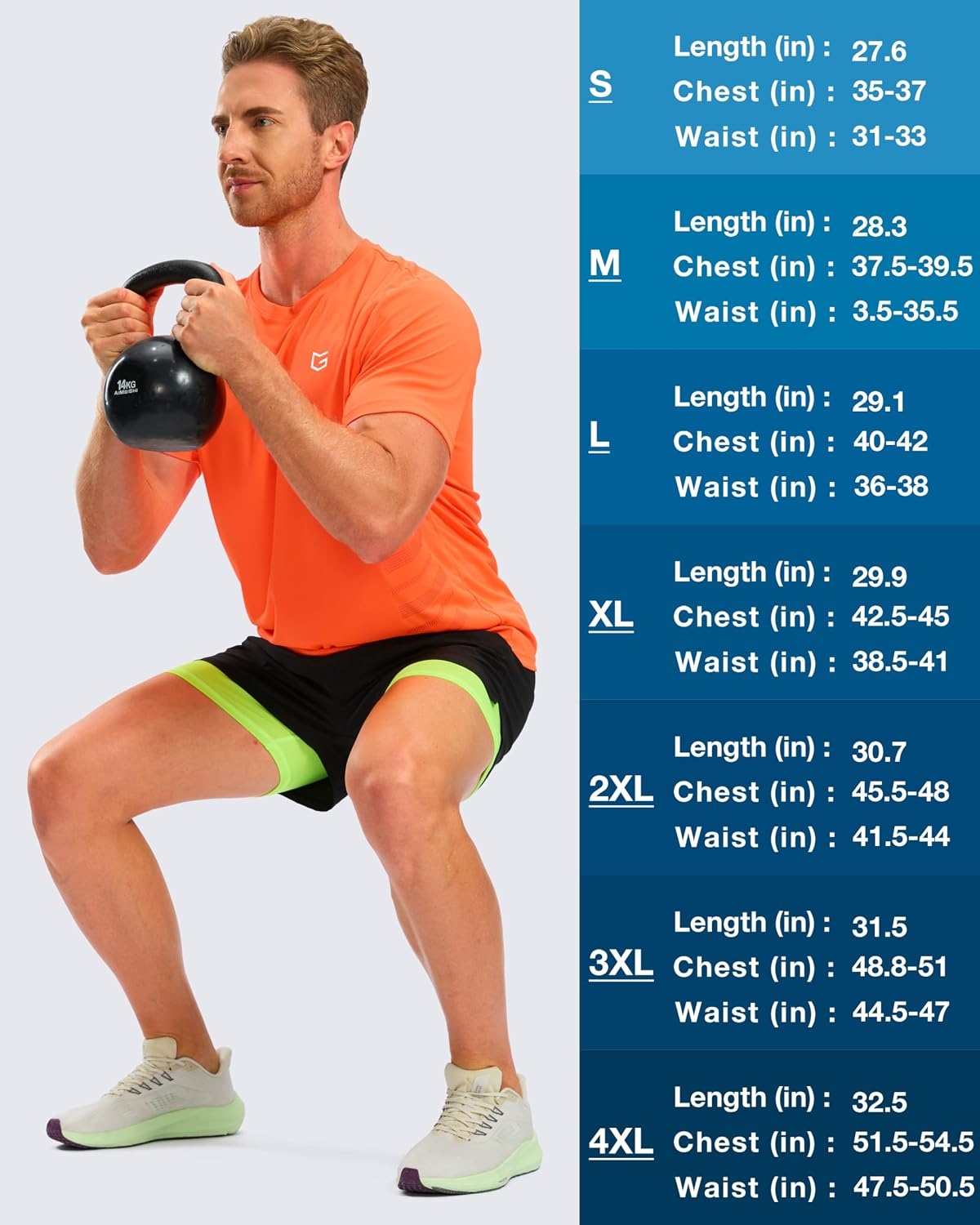 image:imageG Gradual Workout Shirts for Men Quick Dry Athletic Gym Running TShirtOrange