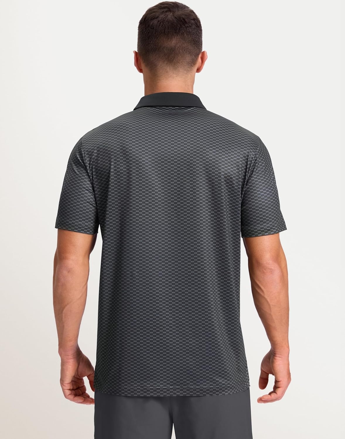 image:imageMens Golf Polo Shirts Dry Fit Print Golf Shirts for Men BreathableBlack Rectangle