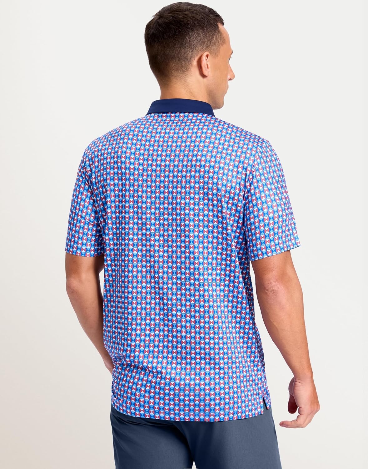 image:imageMens Golf Polo Shirts Dry Fit Print Golf Shirts for Men BreathableCheckerboard