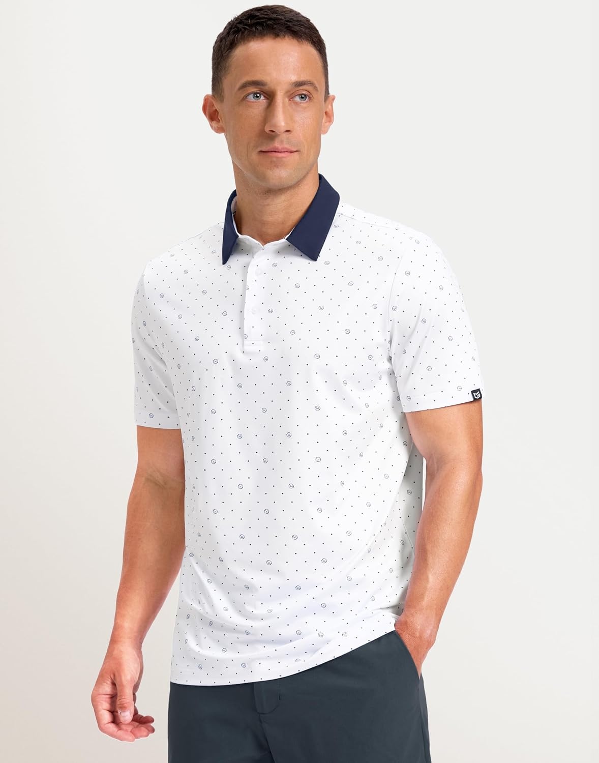 image:imageMens Golf Polo Shirts Dry Fit Print Golf Shirts for Men BreathableGolf Club Dot