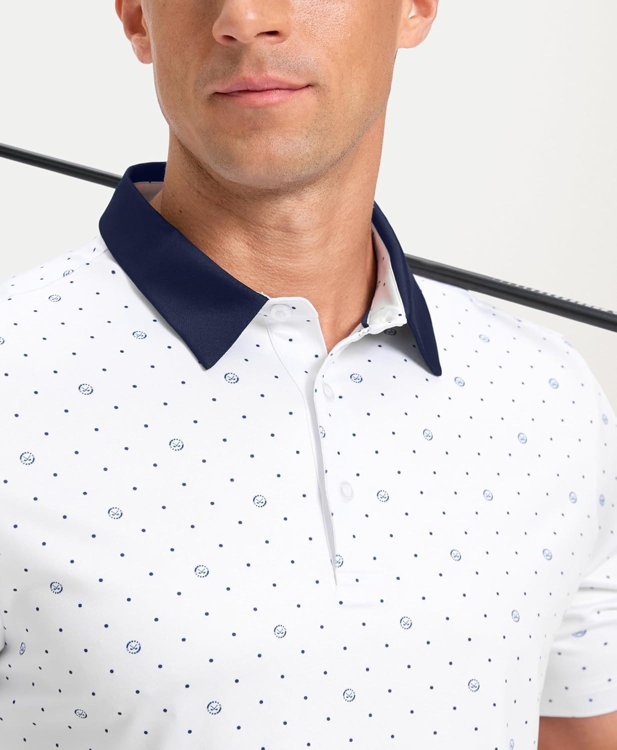 image:imageMens Golf Polo Shirts Dry Fit Print Golf Shirts for Men BreathableGolf Club Dot