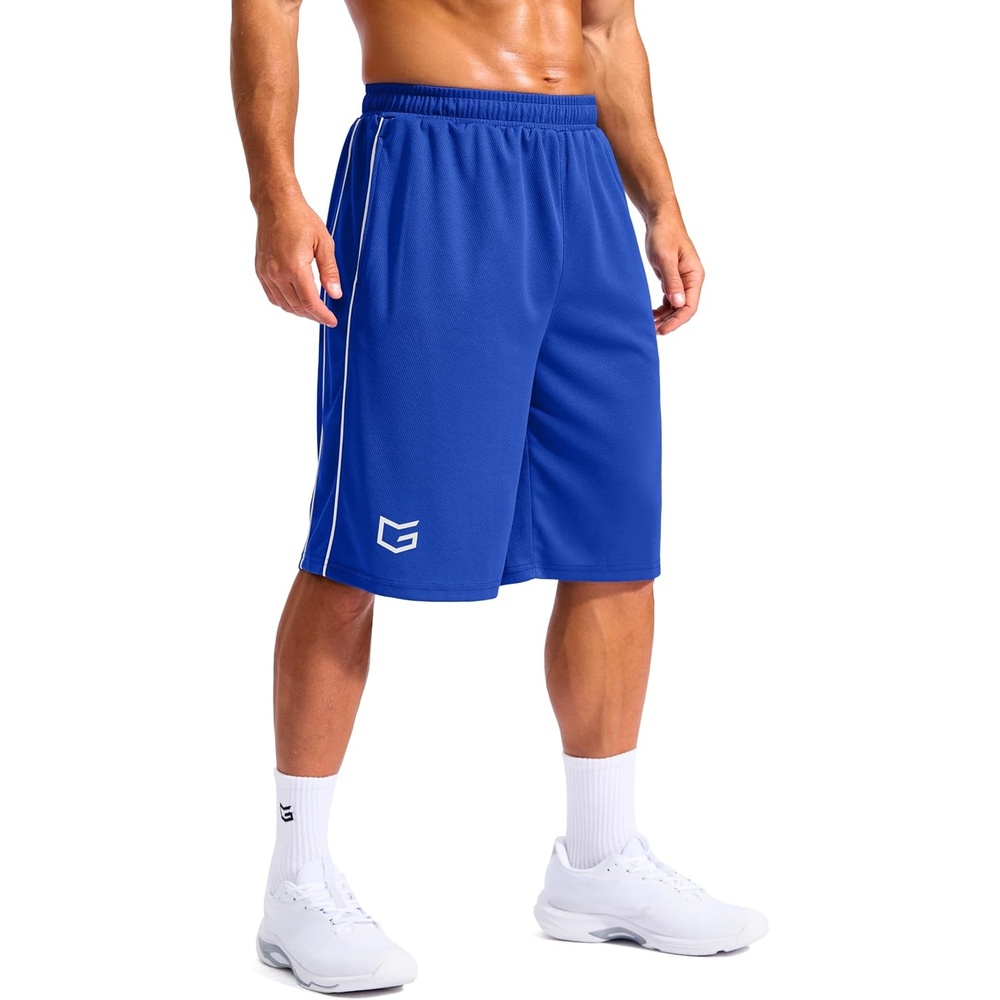 image:imageG Gradual Mens 12 Long Basketball Shorts with PocketsBlue