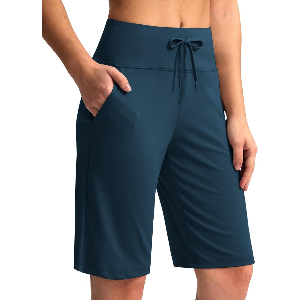 image:imageG Gradual Womens Bermuda Shorts 11 Knee Length with PocketsBorealis Green