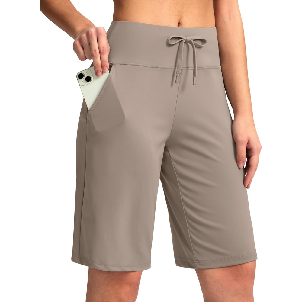 image:imageG Gradual Womens Bermuda Shorts 11 Knee Length with PocketsDark Khaki