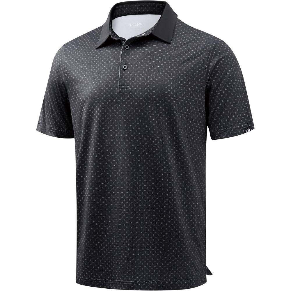 image:imageMens Golf Polo Shirts Dry Fit Print Golf Shirts for Men BreathableBall Holder