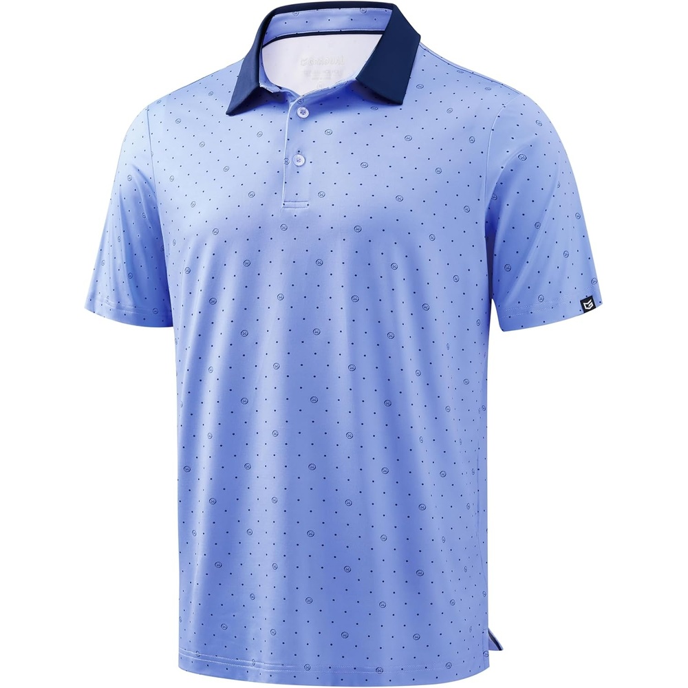 image:imageMens Golf Polo Shirts Dry Fit Print Golf Shirts for Men BreathableBlue Golf Club