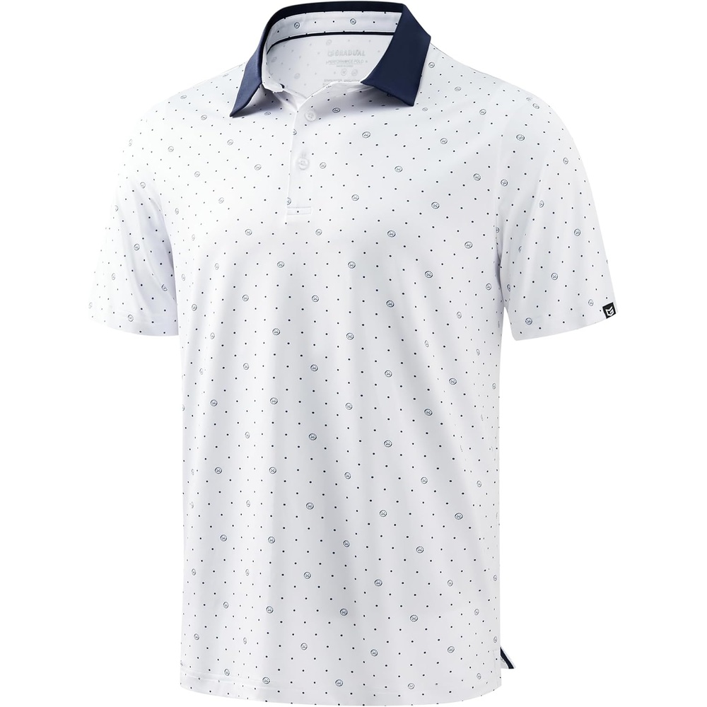 image:imageMens Golf Polo Shirts Dry Fit Print Golf Shirts for Men BreathableGolf Club Dot
