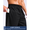 G Gradual Men’s 12″ Long Basketball Shorts with Pockets(Black)