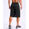 G Gradual Men’s 12″ Long Basketball Shorts with Pockets(Black)