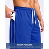 G Gradual Men’s 12″ Long Basketball Shorts with Pockets(Blue)
