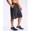 G Gradual Men’s 12″ Long Basketball Shorts with Pockets(Dark Grey)