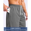 G Gradual Men’s 12″ Long Basketball Shorts with Pockets(Steel)