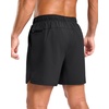 G Gradual Men’s Athletic Running Shorts with 2 Zipper Pockets 7″/ 5″/ 9″(Black)