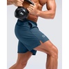 G Gradual Men’s Athletic Running Shorts with 2 Zipper Pockets 7″/ 5″/ 9″(Blue)