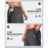 G Gradual Men’s Athletic Running Shorts with 2 Zipper Pockets 7″/ 5″/ 9″(Dark Grey)