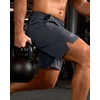G Gradual Men’s Athletic Running Shorts with 2 Zipper Pockets 7″/ 5″/ 9″(Dark Grey)