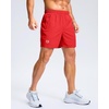 G Gradual Men’s Athletic Running Shorts with 2 Zipper Pockets 7″/ 5″/ 9″(Deep Red)