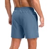 G Gradual Men’s Athletic Running Shorts with 2 Zipper Pockets 7″/ 5″/ 9″(Dusty Blue)
