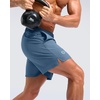G Gradual Men’s Athletic Running Shorts with 2 Zipper Pockets 7″/ 5″/ 9″(Dusty Blue)