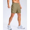 G Gradual Men’s Athletic Running Shorts with 2 Zipper Pockets 7″/ 5″/ 9″(Dusty Khaki)