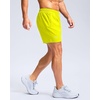 G Gradual Men’s Athletic Running Shorts with 2 Zipper Pockets 7″/ 5″/ 9″(Fluorescent Yellow)