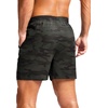 G Gradual Men’s Athletic Running Shorts with 2 Zipper Pockets 7″/ 5″/ 9″(Green Camo)