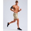 G Gradual Men’s Athletic Running Shorts with 2 Zipper Pockets 7″/ 5″/ 9″(Khaki)