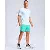 G Gradual Men’s Athletic Running Shorts with 2 Zipper Pockets 7″/ 5″/ 9″(Light Green)