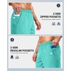 G Gradual Men’s Athletic Running Shorts with 2 Zipper Pockets 7″/ 5″/ 9″(Mint Green)