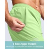G Gradual Men’s Athletic Running Shorts with 2 Zipper Pockets 7″/ 5″/ 9″(Mint Moment)