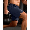 G Gradual Men’s Athletic Running Shorts with 2 Zipper Pockets 7″/ 5″/ 9″(Navy)