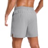 G Gradual Men’s Athletic Running Shorts with 2 Zipper Pockets 7″/ 5″/ 9″(Platinum Grey)