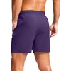 G Gradual Men’s Athletic Running Shorts with 2 Zipper Pockets 7″/ 5″/ 9″(Purple)