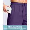 G Gradual Men’s Athletic Running Shorts with 2 Zipper Pockets 7″/ 5″/ 9″(Purple)