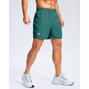 G Gradual Men’s Athletic Running Shorts with 2 Zipper Pockets 7″/ 5″/ 9″(Rainforest Green)