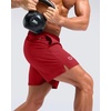 G Gradual Men’s Athletic Running Shorts with 2 Zipper Pockets 7″/ 5″/ 9″(Red)
