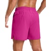 G Gradual Men’s Athletic Running Shorts with 2 Zipper Pockets 7″/ 5″/ 9″(Rose)