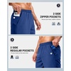 G Gradual Men’s Athletic Running Shorts with 2 Zipper Pockets 7″/ 5″/ 9″(Royal Blue)