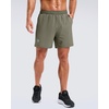 G Gradual Men’s Athletic Running Shorts with 2 Zipper Pockets 7″/ 5″/ 9″(Sage Green)