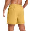 G Gradual Men’s Athletic Running Shorts with 2 Zipper Pockets 7″/ 5″/ 9″(Yellow)