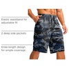 G Gradual Men’s Athletic Shorts with Pockets 9″/ 11″ Long Basketball Shorts(Blue Camo)